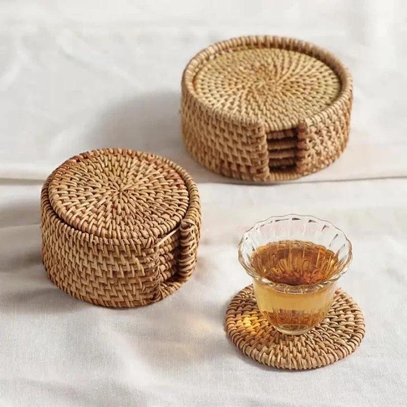 Natural Wicker Coaster – Stylish Protection for Your Table