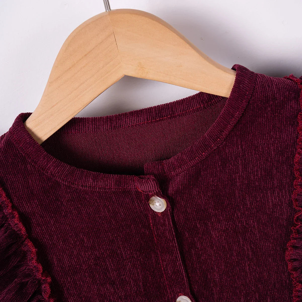 Airy Children's Dress with Ruffles and Long Sleeves - For Every Occasion