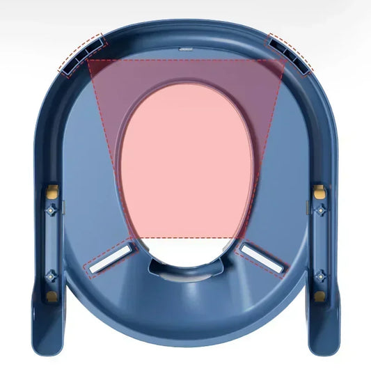 Foldable Non-Slip Toilet Training Seat with Steps for Toddlers