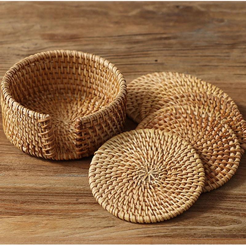 Natural Wicker Coaster – Stylish Protection for Your Table