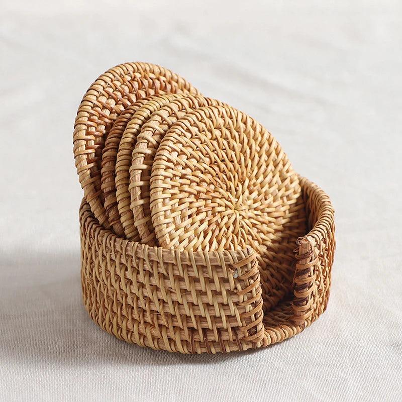 Natural Wicker Coaster – Stylish Protection for Your Table