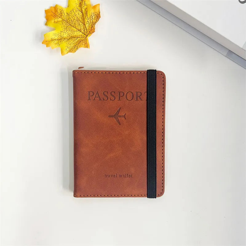 Vintage RFID Passport Holder for Safe and Stylish Travel