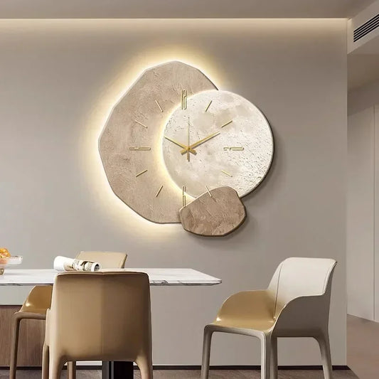 Modern Decorative Wall Clock with LED Lighting