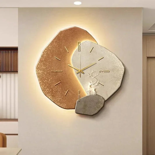 Modern Decorative Wall Clock with LED Lighting