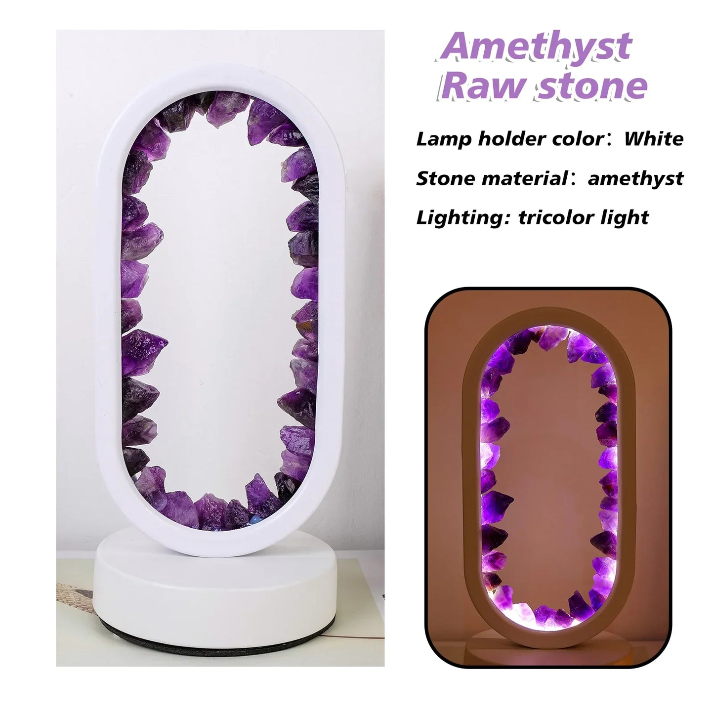 Amethyst Lamp – Natural Crystal Lamp with Soothing Glow