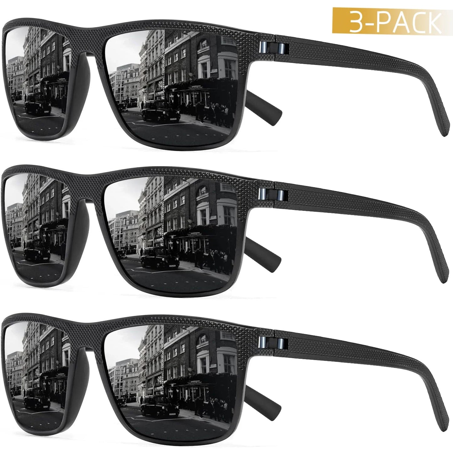 3-Pack Polarized Sunglasses – UV400 Protection
