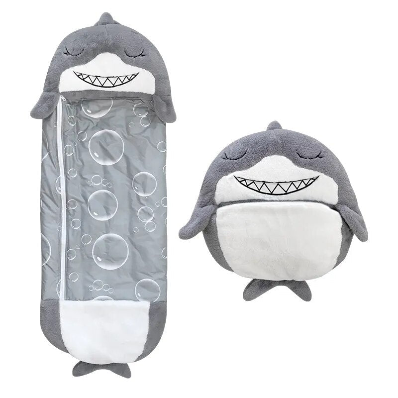 Children's Sleeping Bag &amp; Cuddly Toy in One – Warm, Soft and Playful for On the Go &amp; At Home