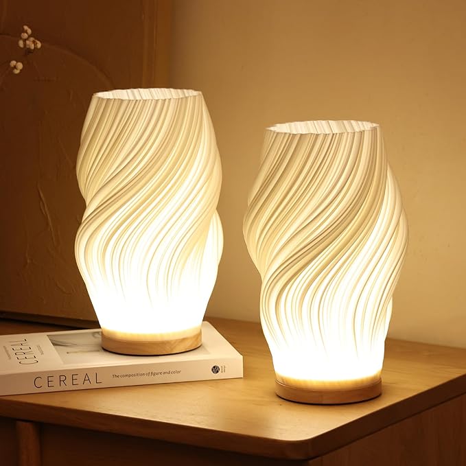 Design LED Table Lamp with Swirl Effect – Modern &amp; Dimmable Light