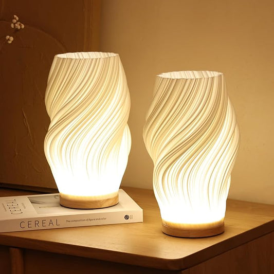 Design LED Table Lamp with Swirl Effect – Modern &amp; Dimmable Light