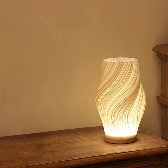 Design LED Table Lamp with Swirl Effect – Modern &amp; Dimmable Light