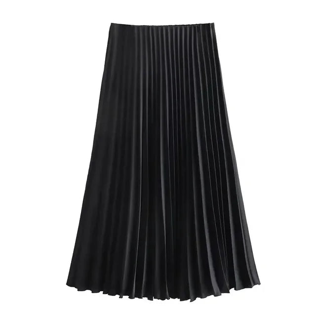 Long Elegant Pleated Skirt for Women – Stylish &amp; Versatile