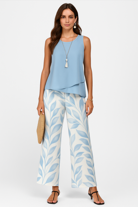 Stylish Summer Set for Women with Square Neckline