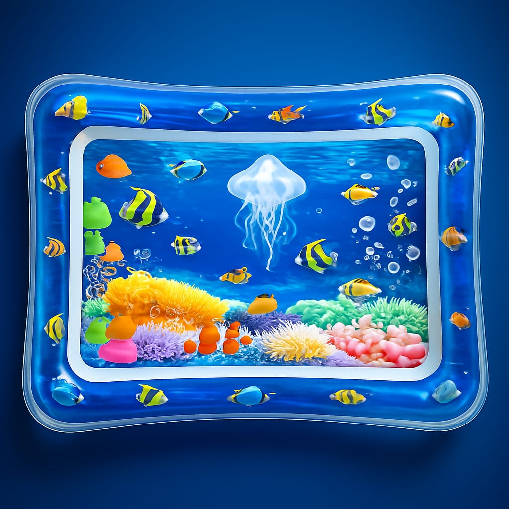 Baby Playmat with Water &amp; Jellyfish – JellySplash White Edition