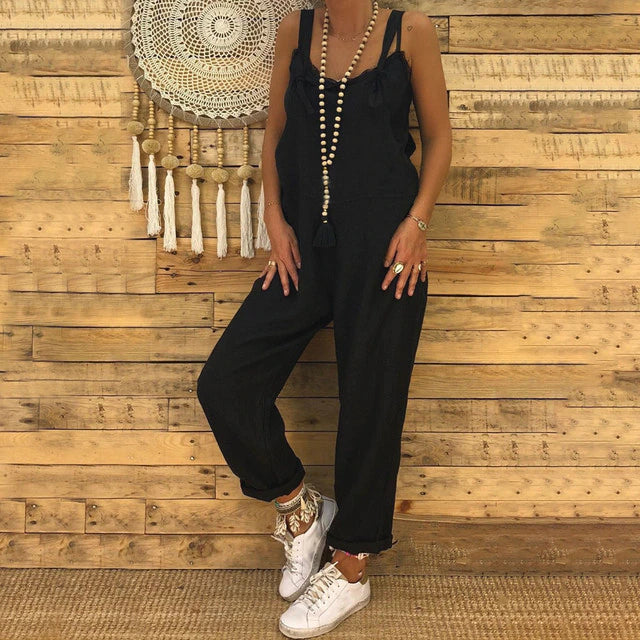 Breathable Women's Overalls with Straight Legs &amp; Adjustable Straps