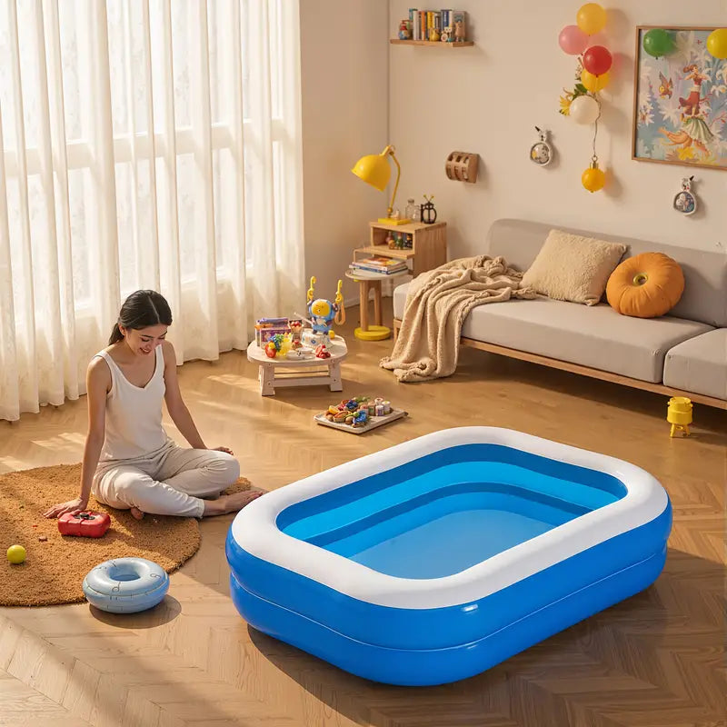 Inflatable Swimming Pool for 4 People – Made of Durable PVC Material