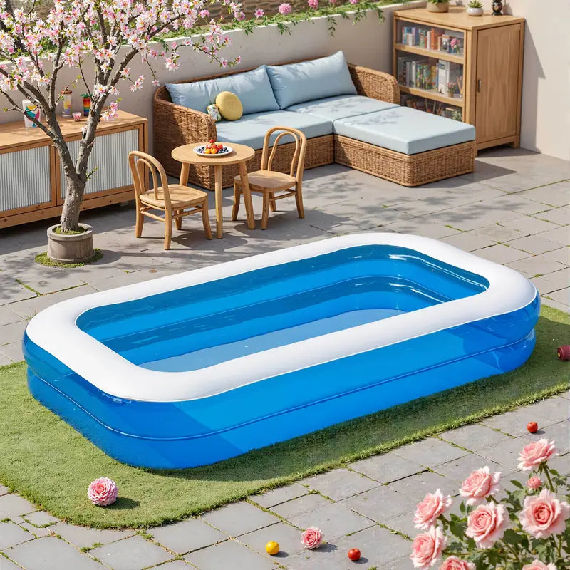 Inflatable Swimming Pool for 4 People – Made of Durable PVC Material