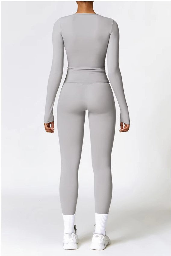 Women's Sporty 2-Piece Set with Stretch and Quick-Drying Material 