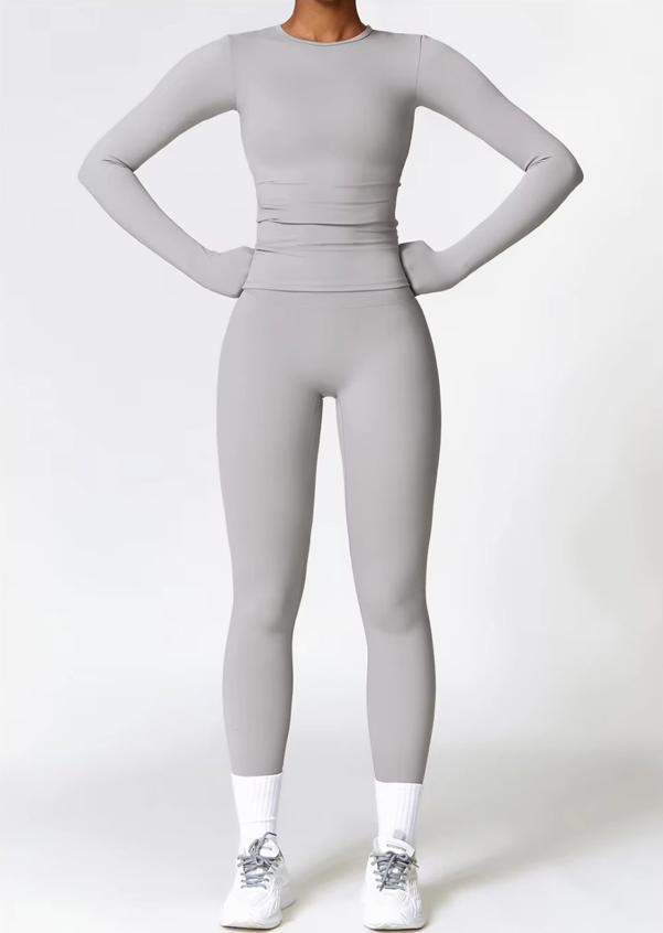 Women's Sporty 2-Piece Set with Stretch and Quick-Drying Material 