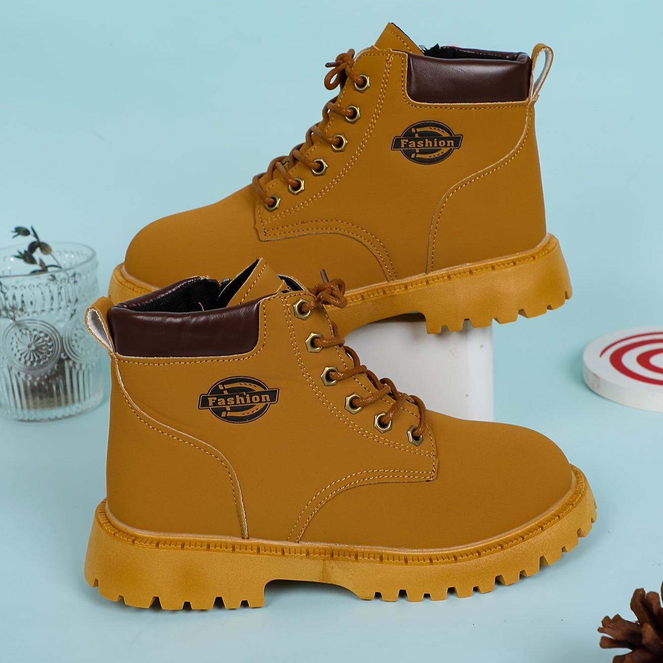 Sturdy Boys Boots with Zipper and Non-Slip Sole