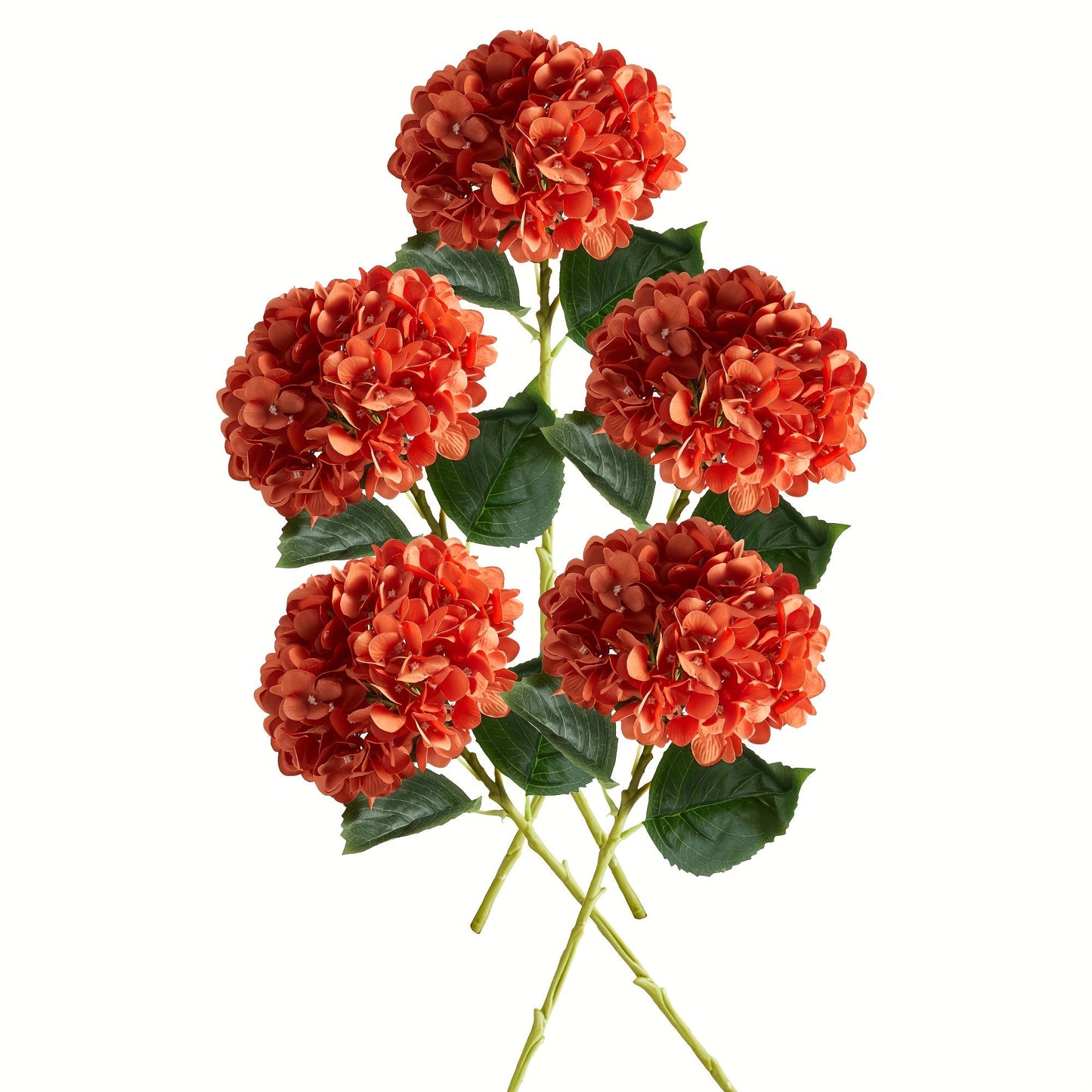 Autumn Hydrangea Set of 5 – Vibrant Artificial Flowers 50 cm