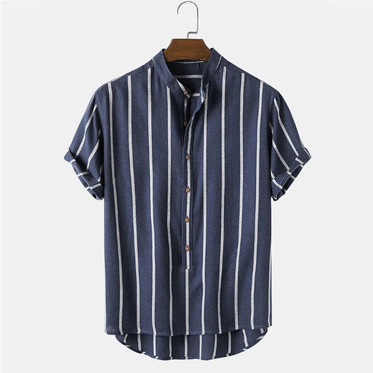 Men's Striped Summer Set – Shirt + Shorts