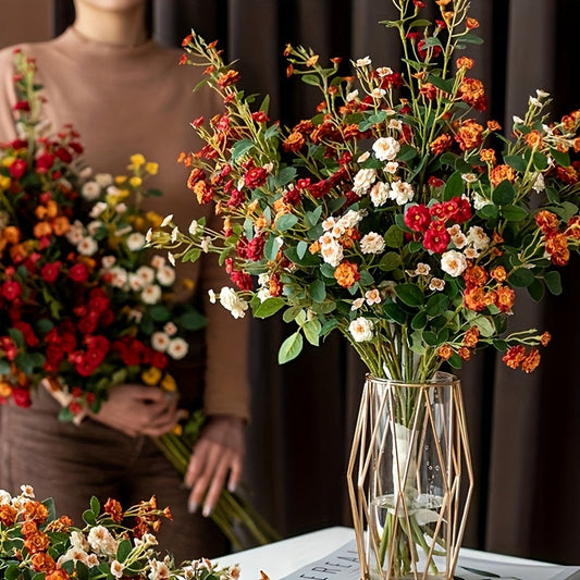 Set of 16 Lifelike Artificial Roses – 75 cm High