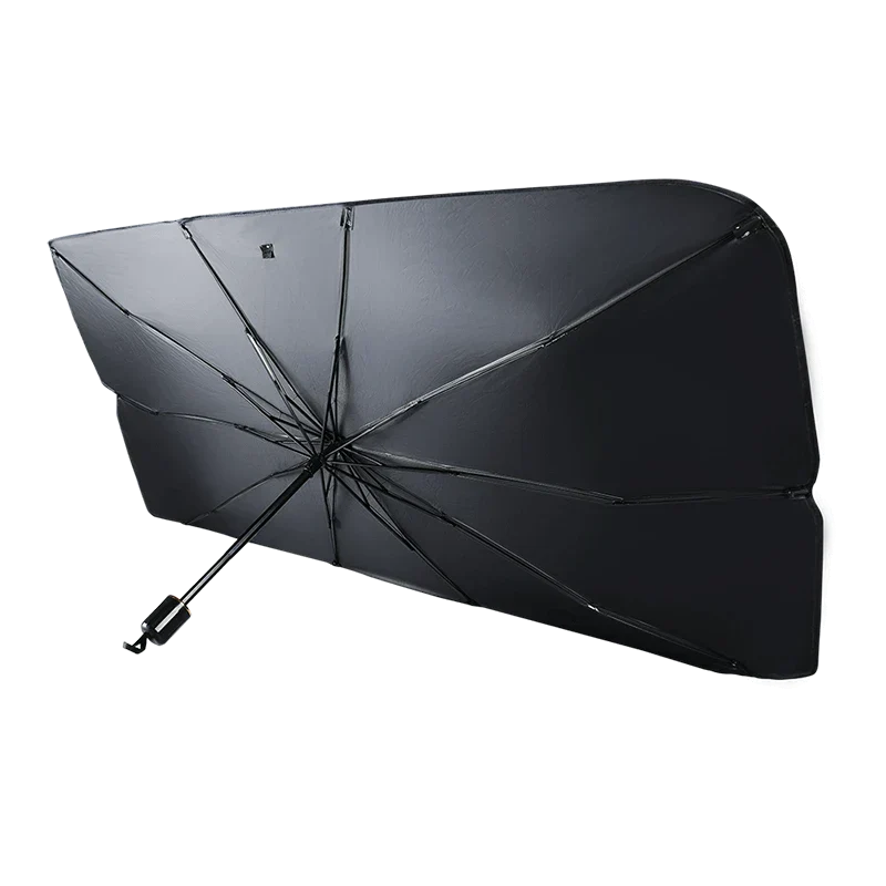 Foldable Windshield Sunshade in Convenient Umbrella Shape