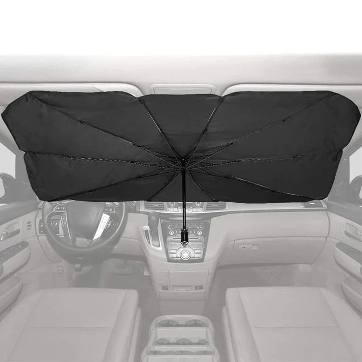 Foldable Windshield Sunshade in Convenient Umbrella Shape
