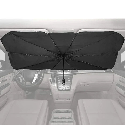 Foldable Windshield Sunshade in Convenient Umbrella Shape