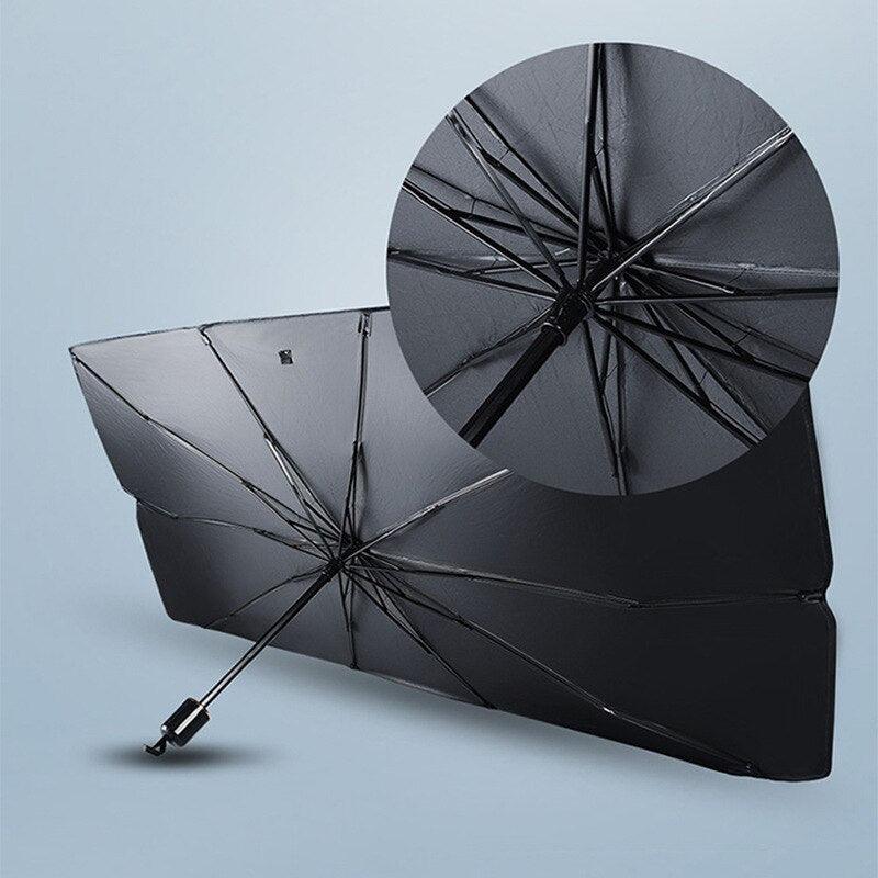Foldable Windshield Sunshade in Convenient Umbrella Shape
