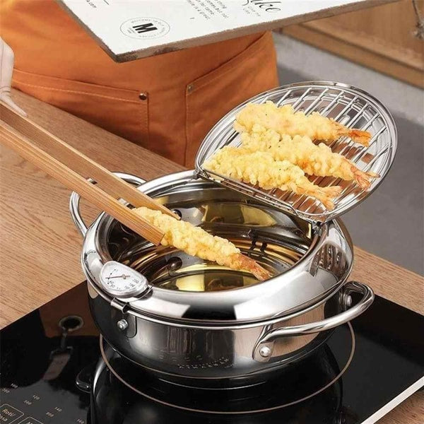 Stainless Steel Deep Fryer with Thermometer