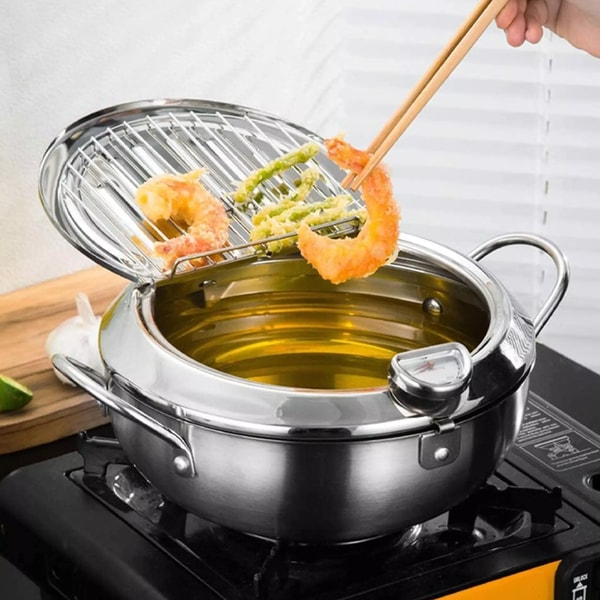 Stainless Steel Deep Fryer with Thermometer