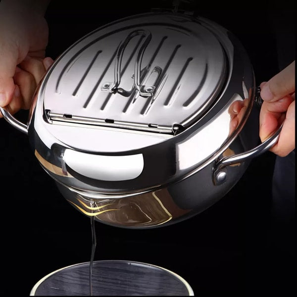 Stainless Steel Deep Fryer with Thermometer