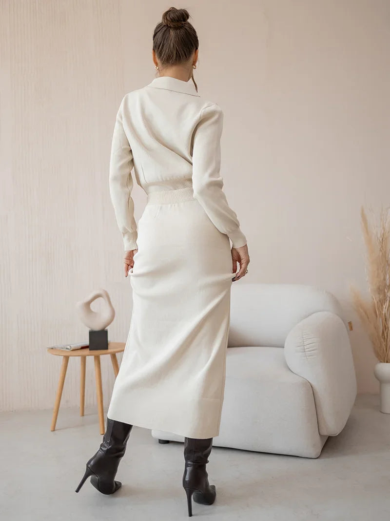 Elegant Women's Blazer and Skirt Set – Chic &amp; Timeless