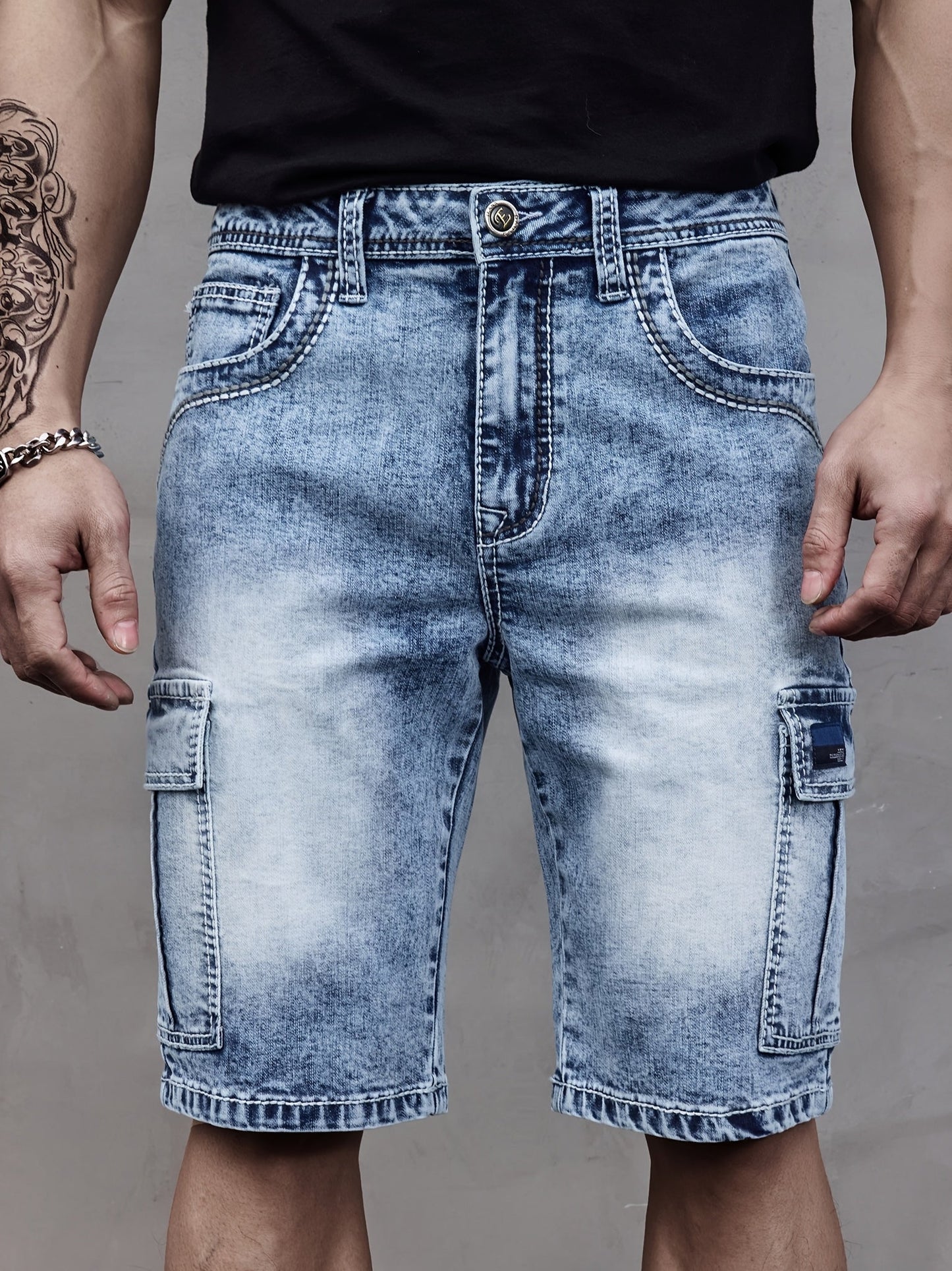 Men's Multi-Pocket Denim Shorts – Practical &amp; Comfortable