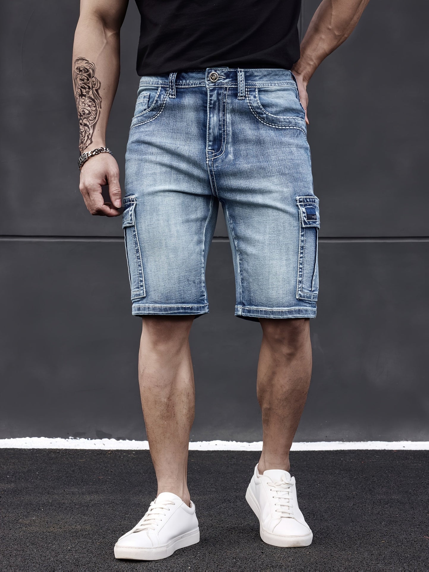 Men's Multi-Pocket Denim Shorts – Practical &amp; Comfortable