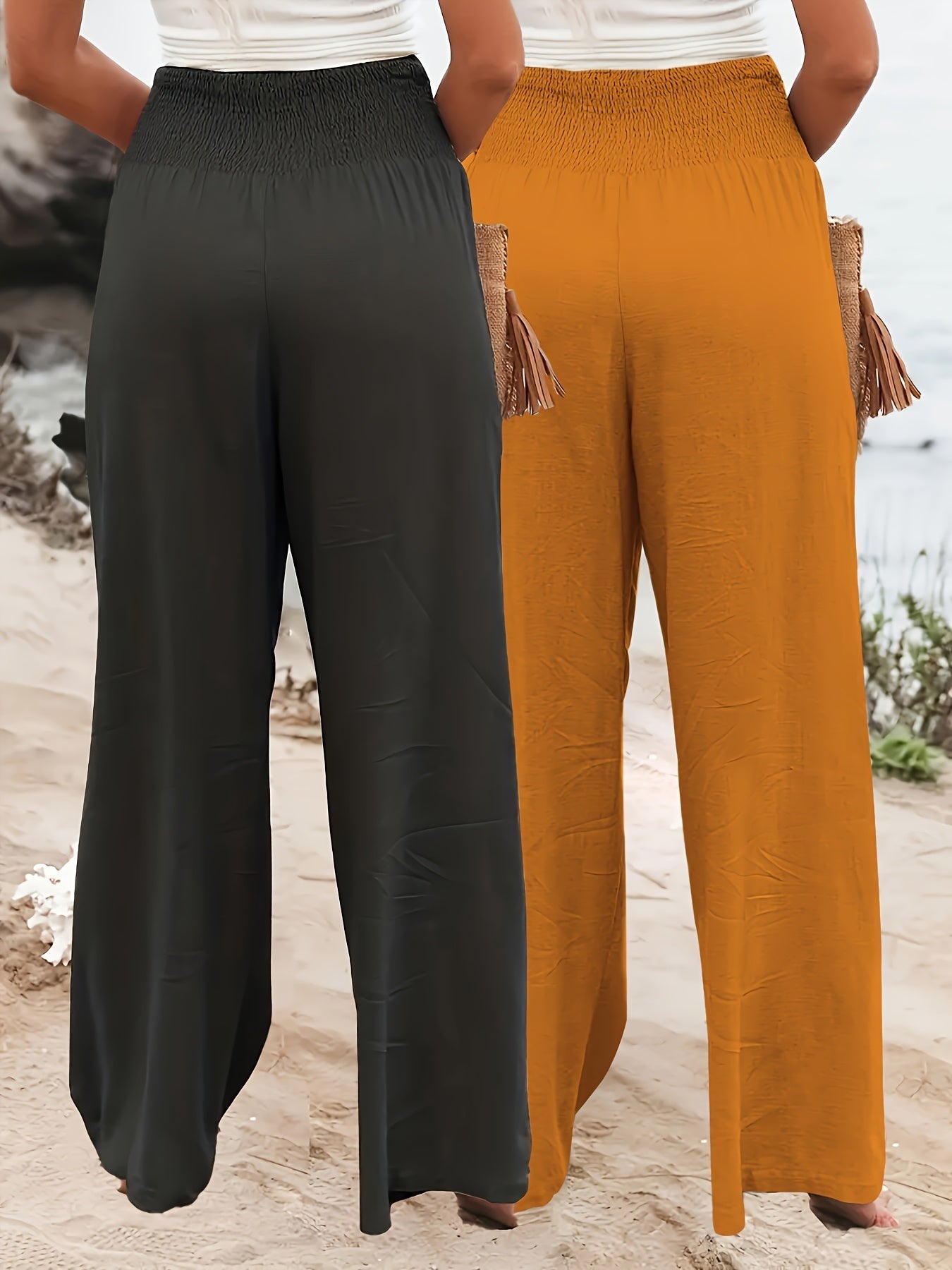Set of 2 wide women's trousers – Stylish and comfortable