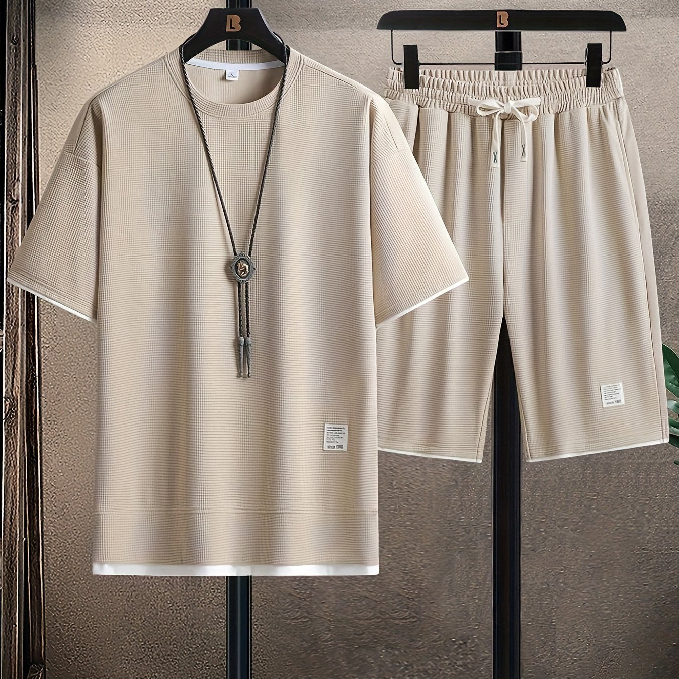 Modern breathable men's summer set – T-shirt &amp; shorts