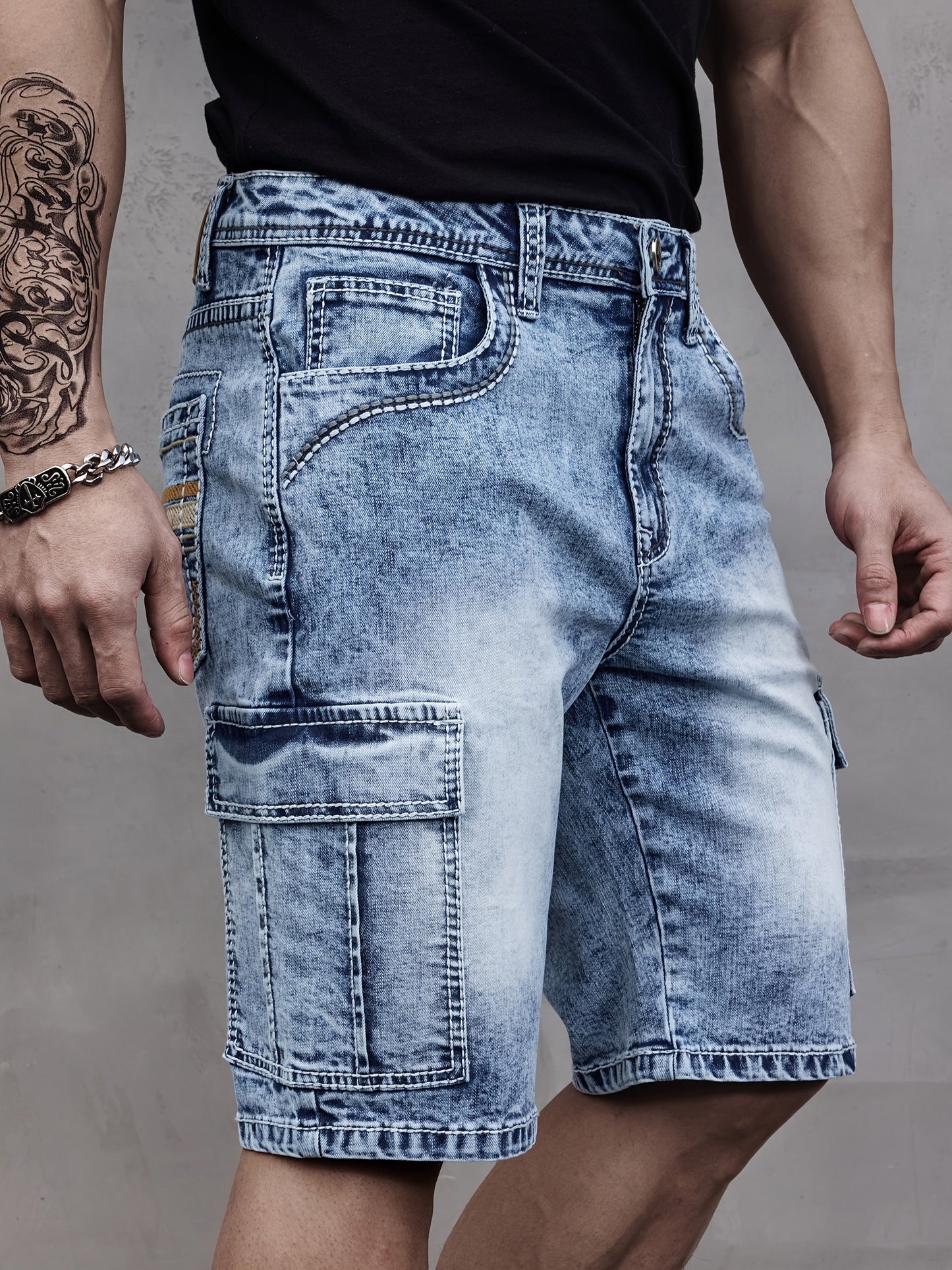 Men's Multi-Pocket Denim Shorts – Practical &amp; Comfortable