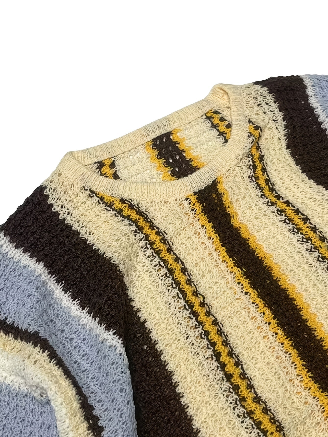 Casual Striped Knit Sweater – Comfortable &amp; Breathable