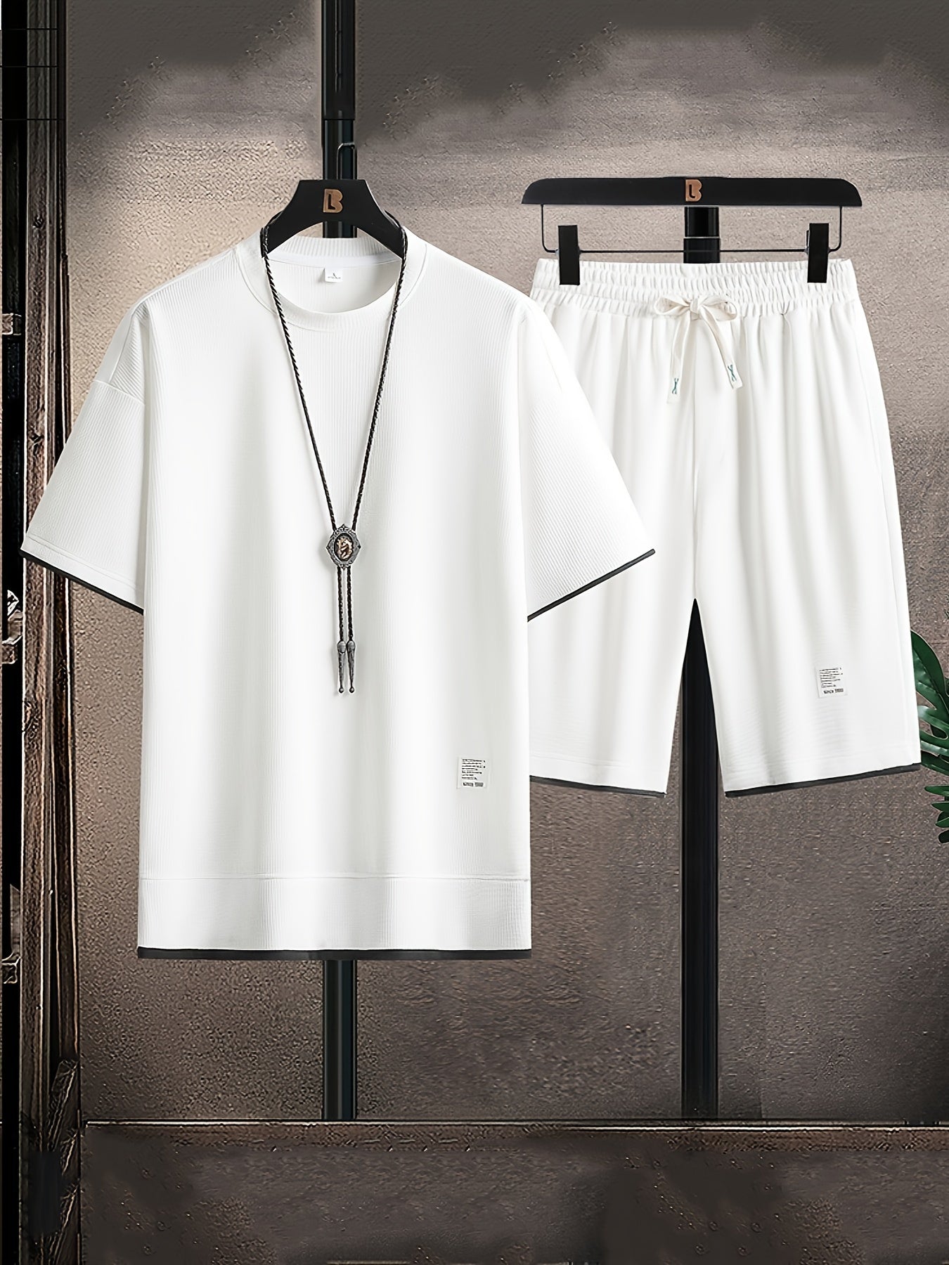 Modern breathable men's summer set – T-shirt &amp; shorts