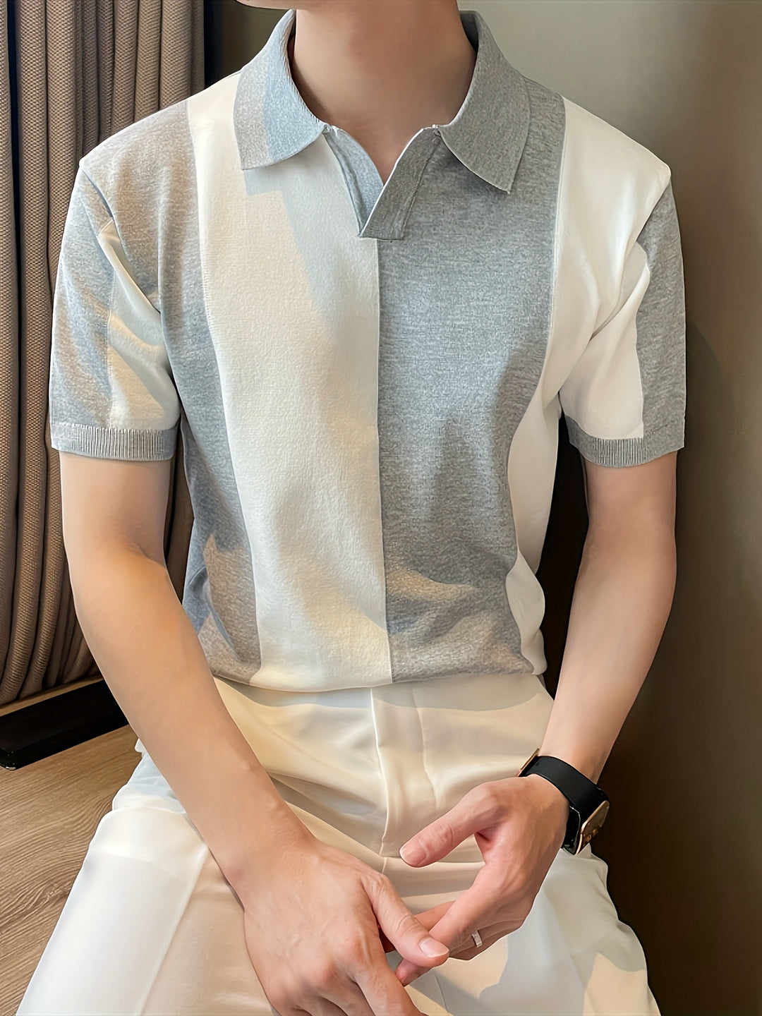 Breathable Men's Short Sleeve Polo - Stylish &amp; Comfortable