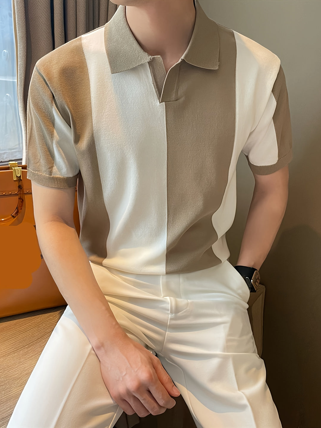 Breathable Men's Short Sleeve Polo - Stylish &amp; Comfortable