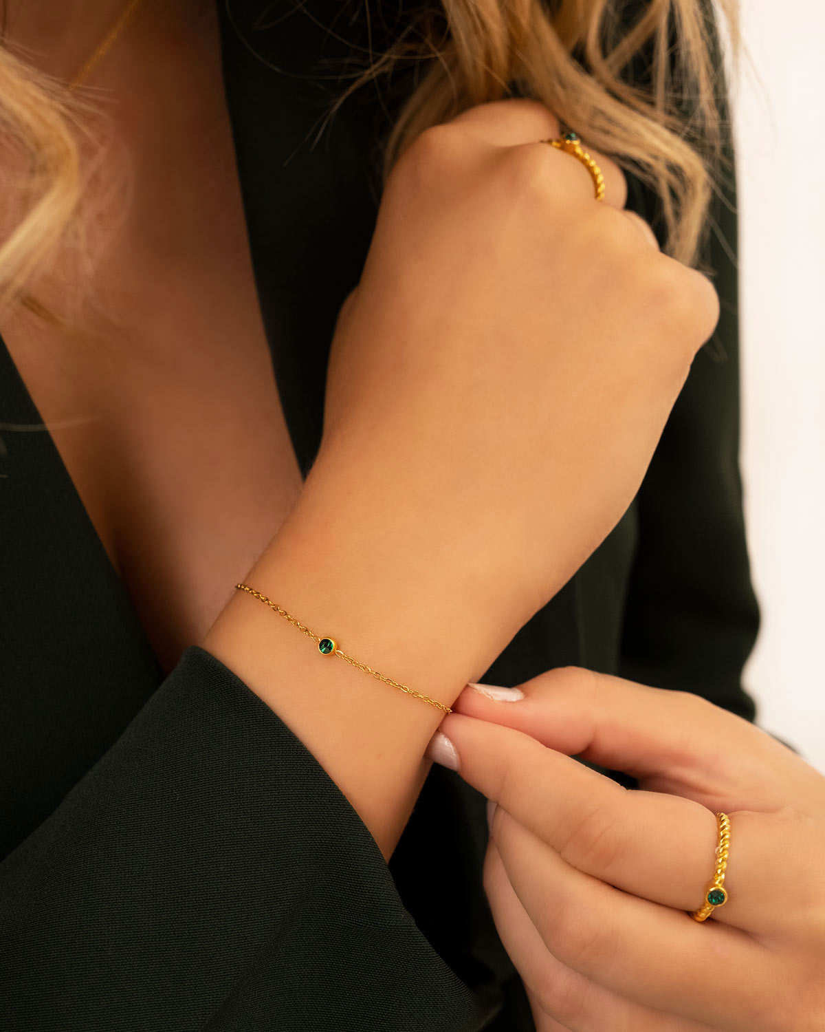Birthstone Bracelet – Gold or Silver