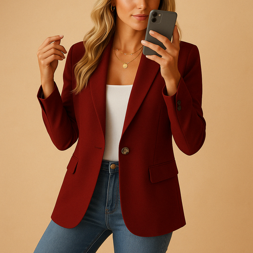 Elegant Fitted Women's Blazer with a Comfortable Fit