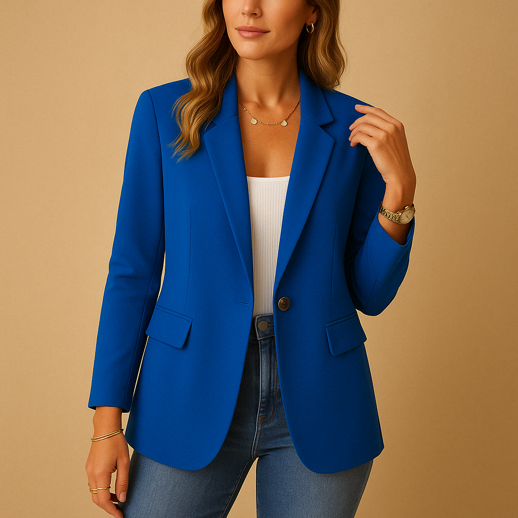 Elegant Fitted Women's Blazer with a Comfortable Fit