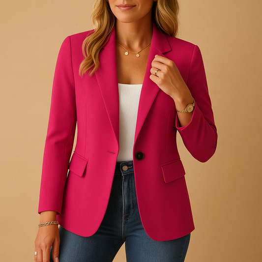 Elegant Fitted Women's Blazer with a Comfortable Fit