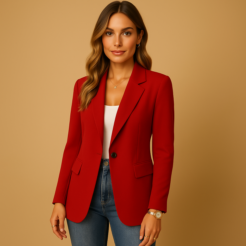 Elegant Fitted Women's Blazer with a Comfortable Fit