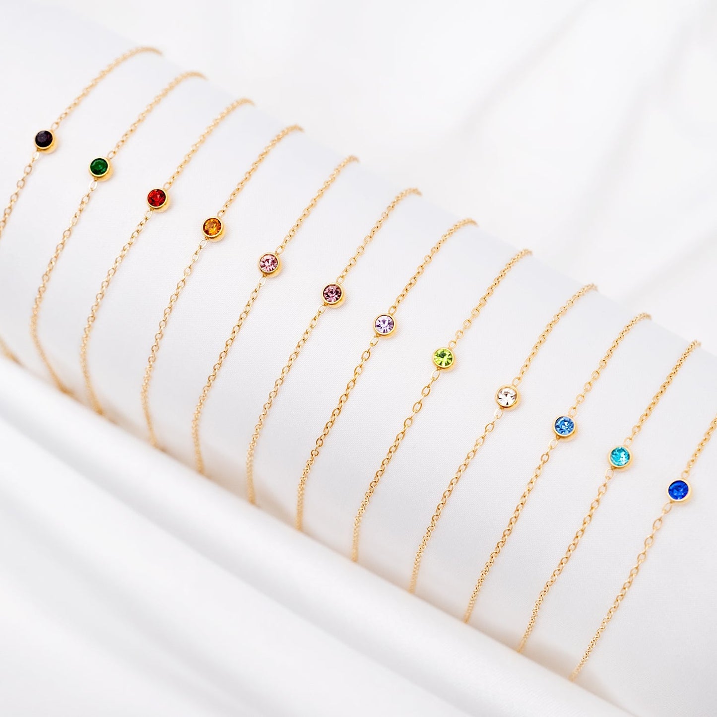 Birthstone Bracelet – Gold or Silver