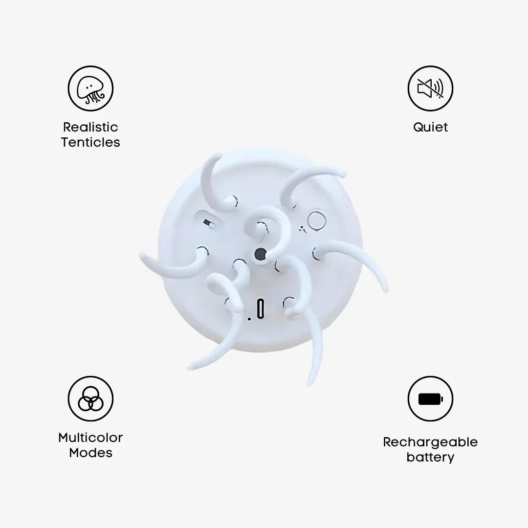 Smart LED Jellyfish Lamp with Moving Colors and Light Show